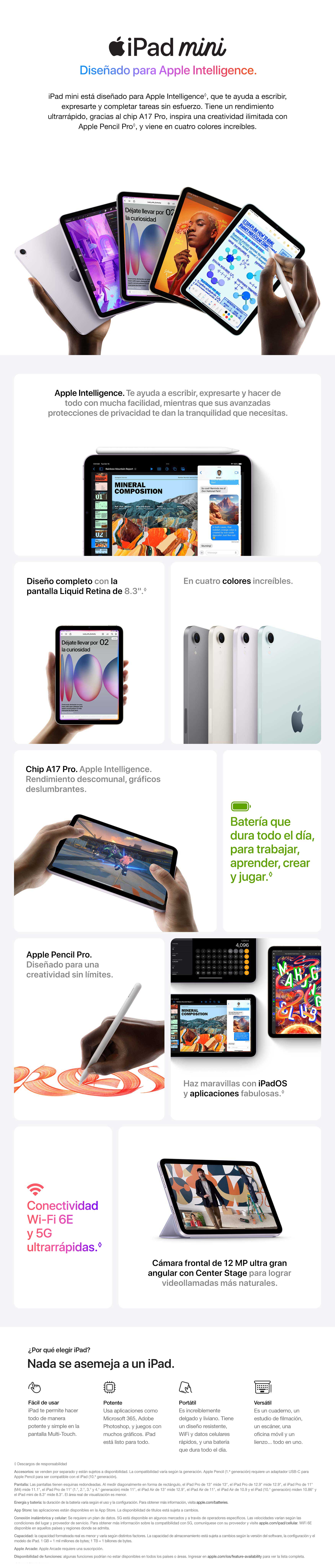Características del Apple iPad Mini 2024