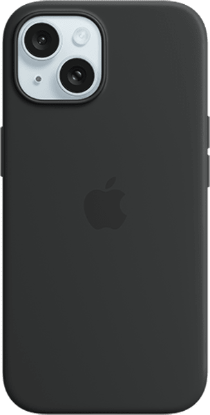 Estuche de silicona con MagSafe para iPhone 15, negro
