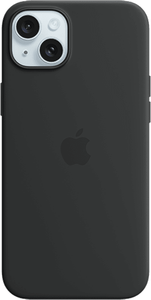 Estuche de silicona con MagSafe para iPhone 15 Plus, negro