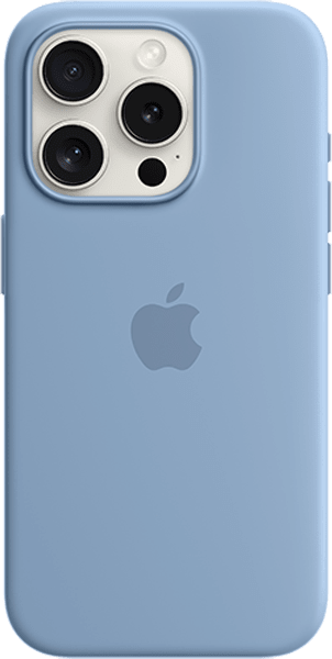 Estuche de silicona con MagSafe para iPhone 15 Pro, azul