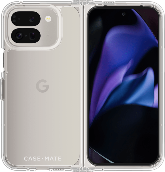 Estuche resistente para Google Pixel 9 Pro Fold, transparente