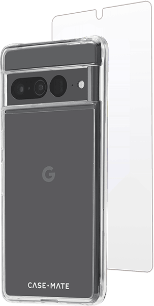 Estuche rígido/protección de pantalla para Pixel 7 Pro, transparente