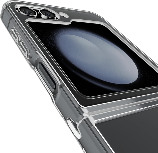 Estuche resistente para Samsung Galaxy Z Flip6, transparente