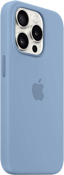 Estuche de silicona con MagSafe para iPhone 15 Pro, azul