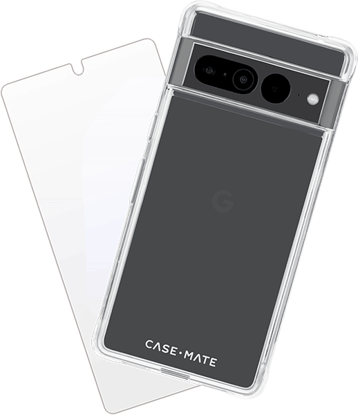 Estuche rígido/protección de pantalla para Pixel 7 Pro, transparente