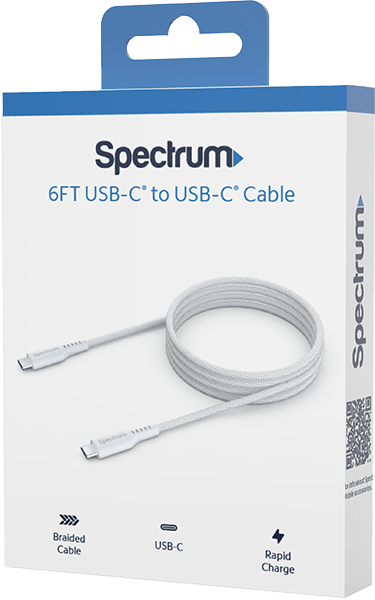 Cable USB-C a USB-C de 6 ft, blanco