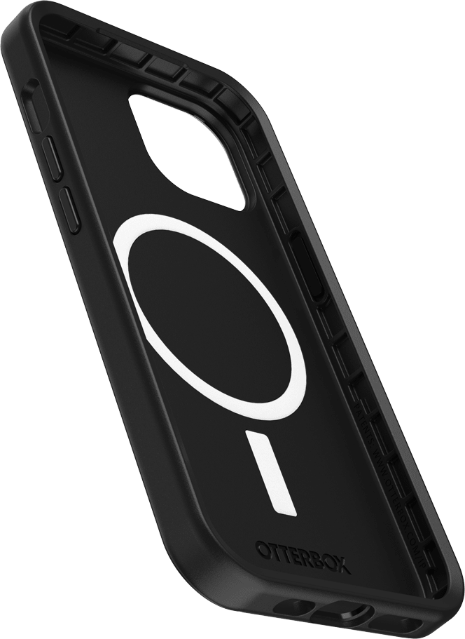 Estuche Symmetry Plus MagSafe para iPhone 15, negro