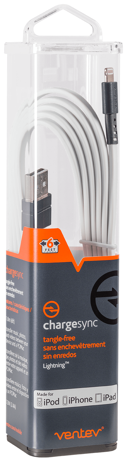 Cable Lightning de carga y sincronización de 6 pies, blanco