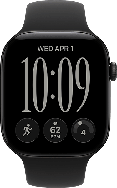 Watch Series 12 46 mm, aluminio negro/banda negra - M/L
