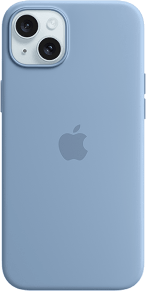 Estuche de silicona con MagSafe para iPhone 15 Plus, azul