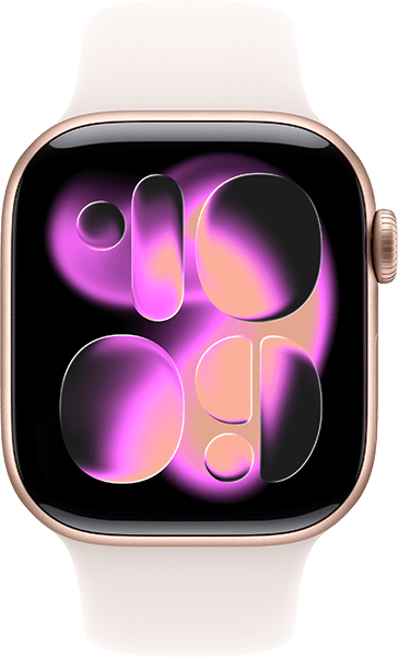 Watch Series 11 42 mm, aluminio rosa, banda rubor claro-S/M