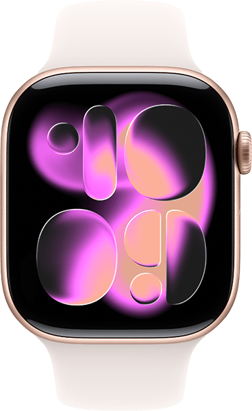 Watch Series 11 46 mm, aluminio rosa, banda rubor claro-M/L