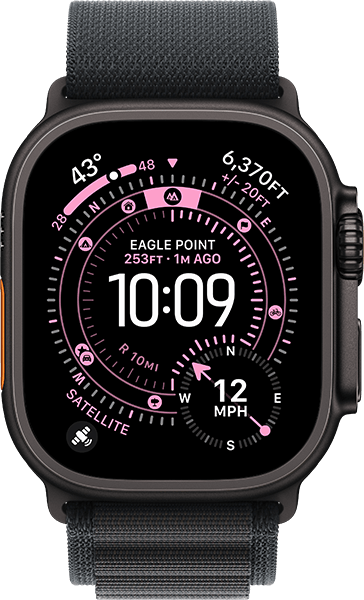 Watch Ultra 3 49 mm, negro titanio/ correa Alp negra - M