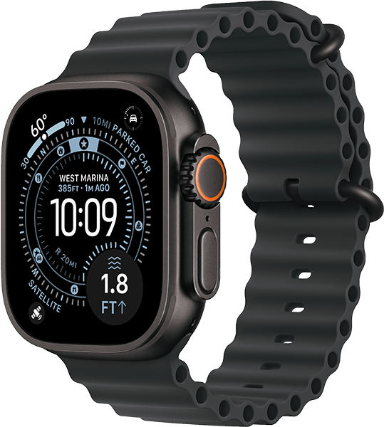 Watch Ultra 3 49 mm, negro titanio, banda negro océano