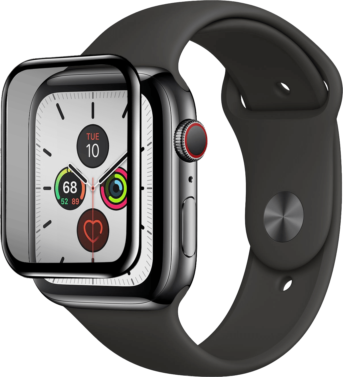 Protector de pantalla negro Ice Flex para Apple Watch 44