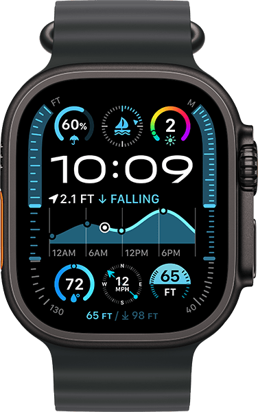 Watch Ultra 2 49 mm, negro titanio/banda negro océano