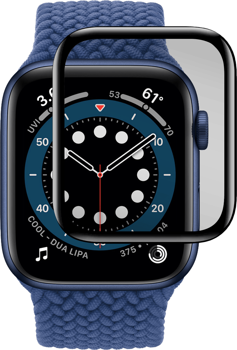 Protector de pantalla negro Ice Flex para Apple Watch 44