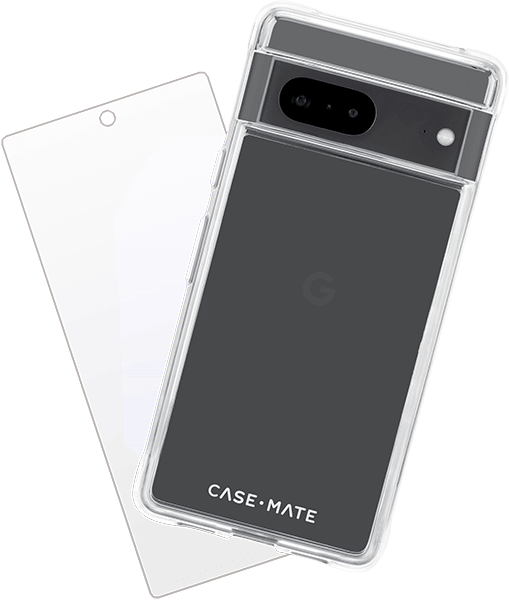 Estuche rígido/protección de pantalla para Pixel 7, transparente