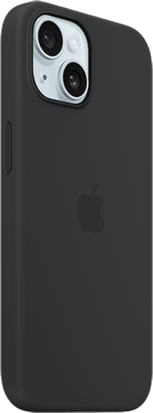 Estuche de silicona con MagSafe para iPhone 15, negro