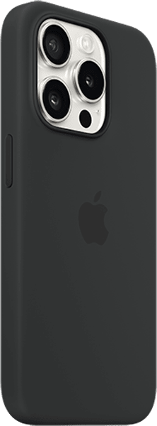 Estuche de silicona con MagSafe para iPhone 15 Pro, negro