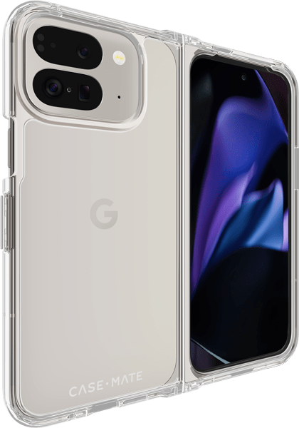 Estuche resistente para Google Pixel 9 Pro Fold, transparente