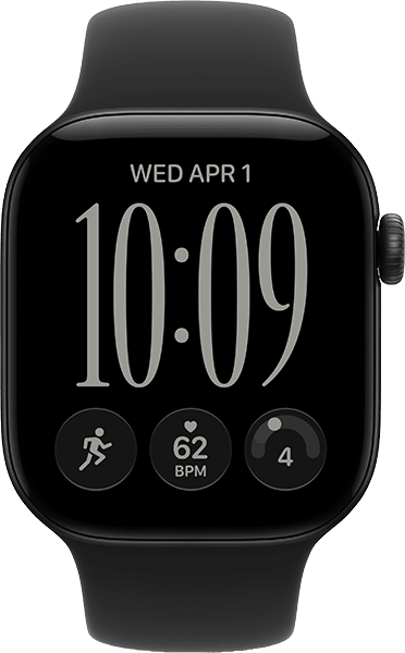 Watch Series 12 42 mm, aluminio negro/banda negra - S/M
