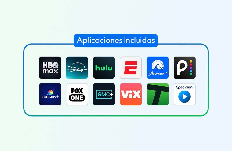 Íconos de aplicaciones de Spectrum TV Select Plus